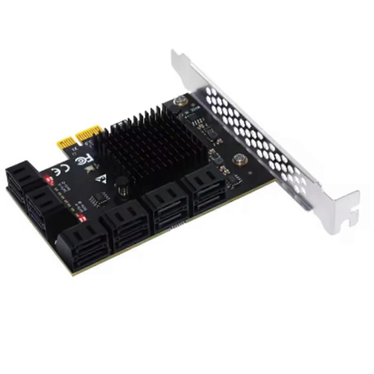 PCIE Adapter Card SATA Controller 12 Ports SATA 3 PCI Express X1 Expansion Card Add on Cards Riser