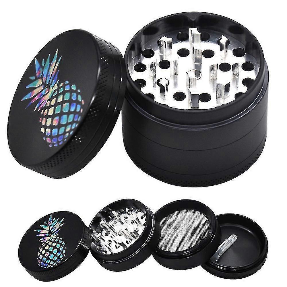Aluminum Alloy Smoke Grinder, 50mm Diameter Four-layer Metal Smasher, Colorful