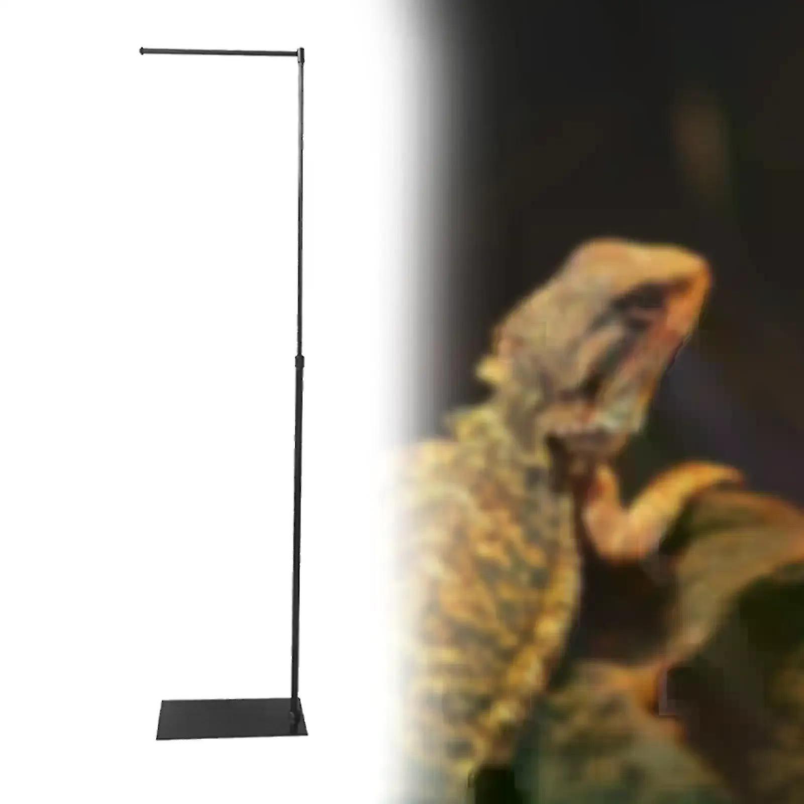 Iron Reptile Lamp Stand Extendable Reptile Light Holder Aquarium Light Stand Pet Climbing Box Suction Lampshade Bracket