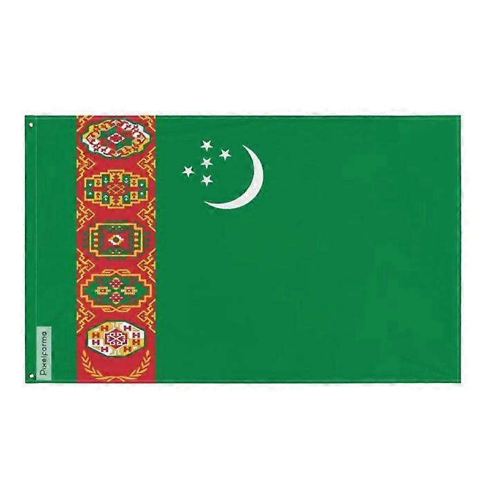Flag of Turkmenistan – 120 x 180 cm – Polyester – Iron eyelets – Durable