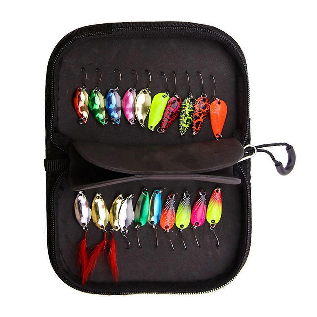 20Pcs Löffel Metall Hard Spinner Köder Angeln Köder Barsch Pailletten Spinner Swimbait Süßwasser Salzwasser Pailletten Köder Köder