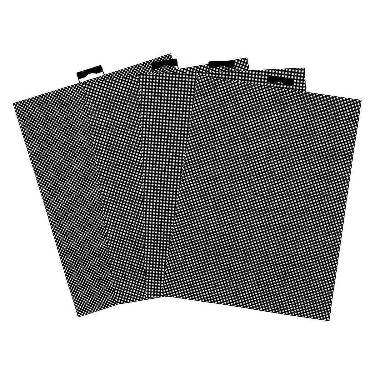 4pcs Plastic Mesh Canvas 14 CT Black Plastic Mesh Canvas Sheets