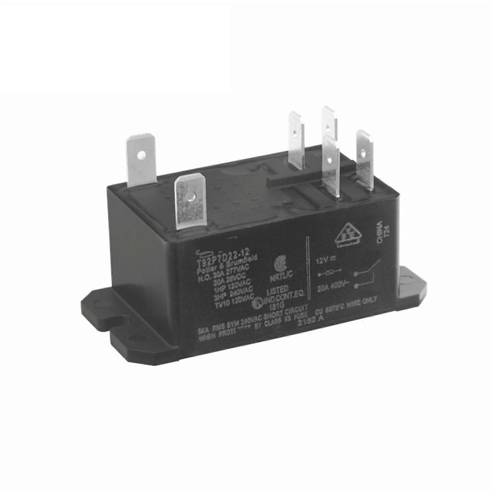Leistungsrelais 1PCS T92P7D22-12 T92P7D22-24 12VDC 24VDC 30A 250VAC 6PIN DPST-NO 2 Form A General Purpose Relay