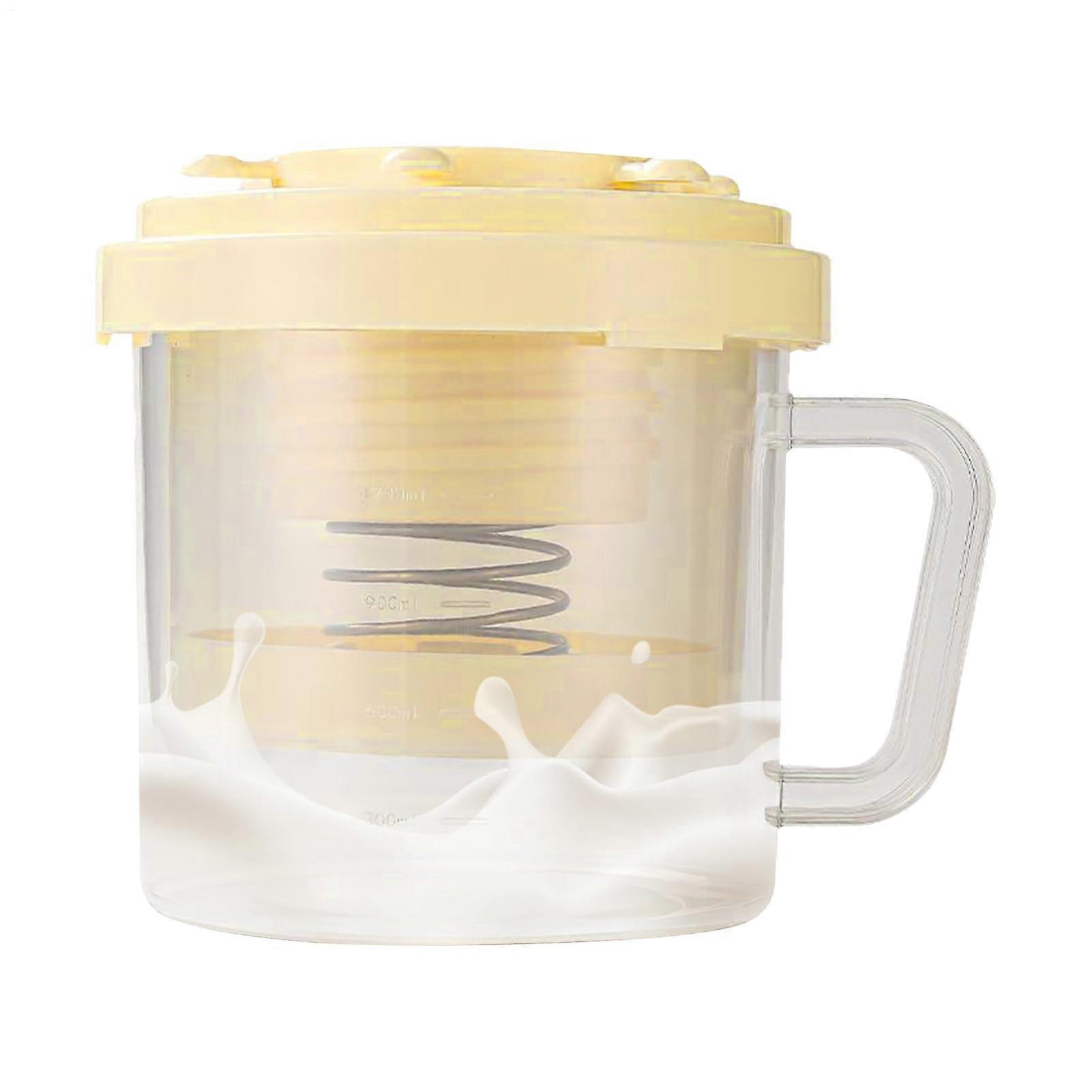 Cheese sieve, dry yogurt sieve Milk whey separator Reusable multifunction yogurt filter with handle light yellow