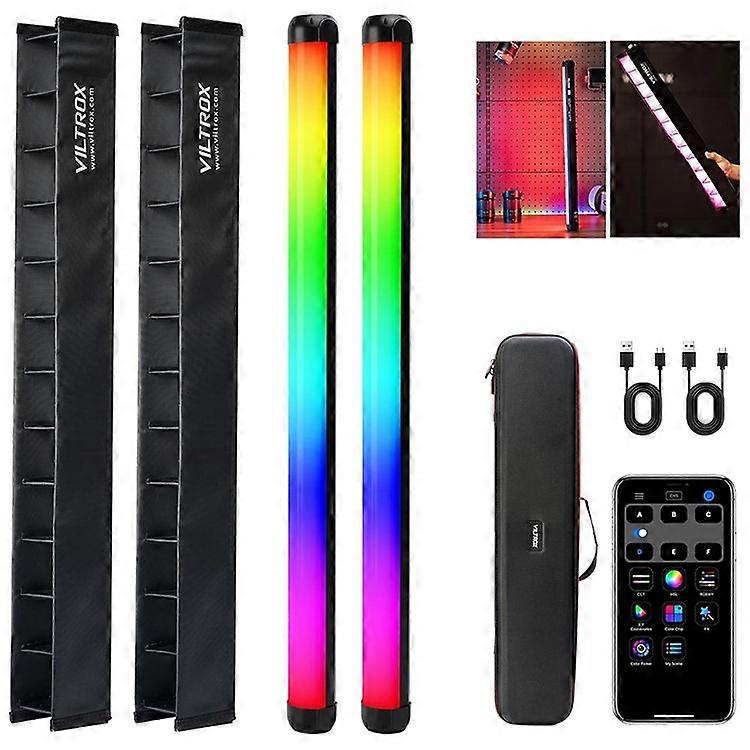 VILTROX K60 2Pcs 22.8 Inch RGB LED Video Light Stick 2500K