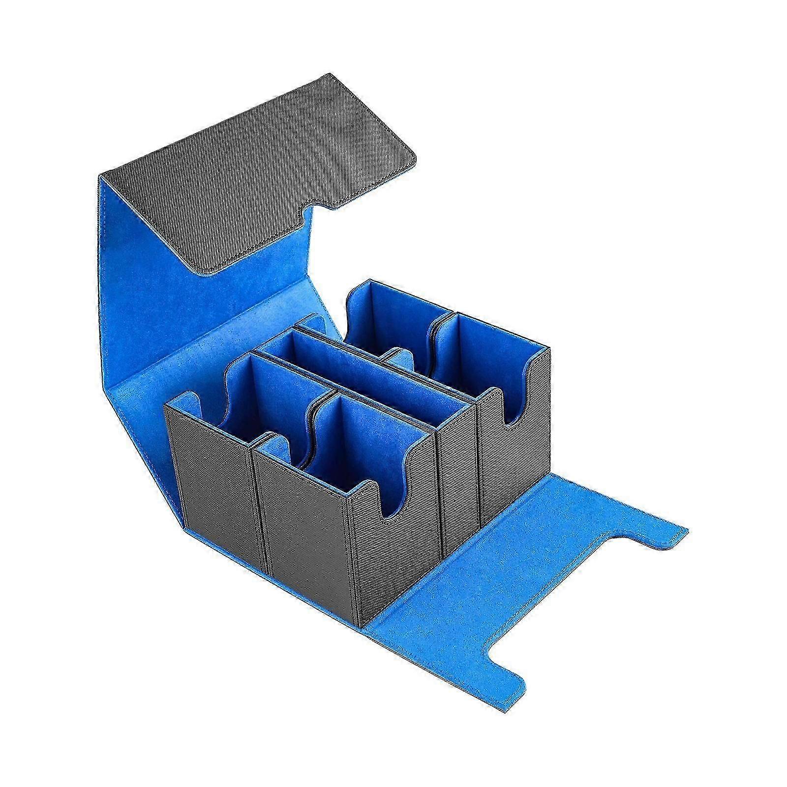 Trading Card Deck Box Protector Container for Collection Cards Baseball Card Black Blue