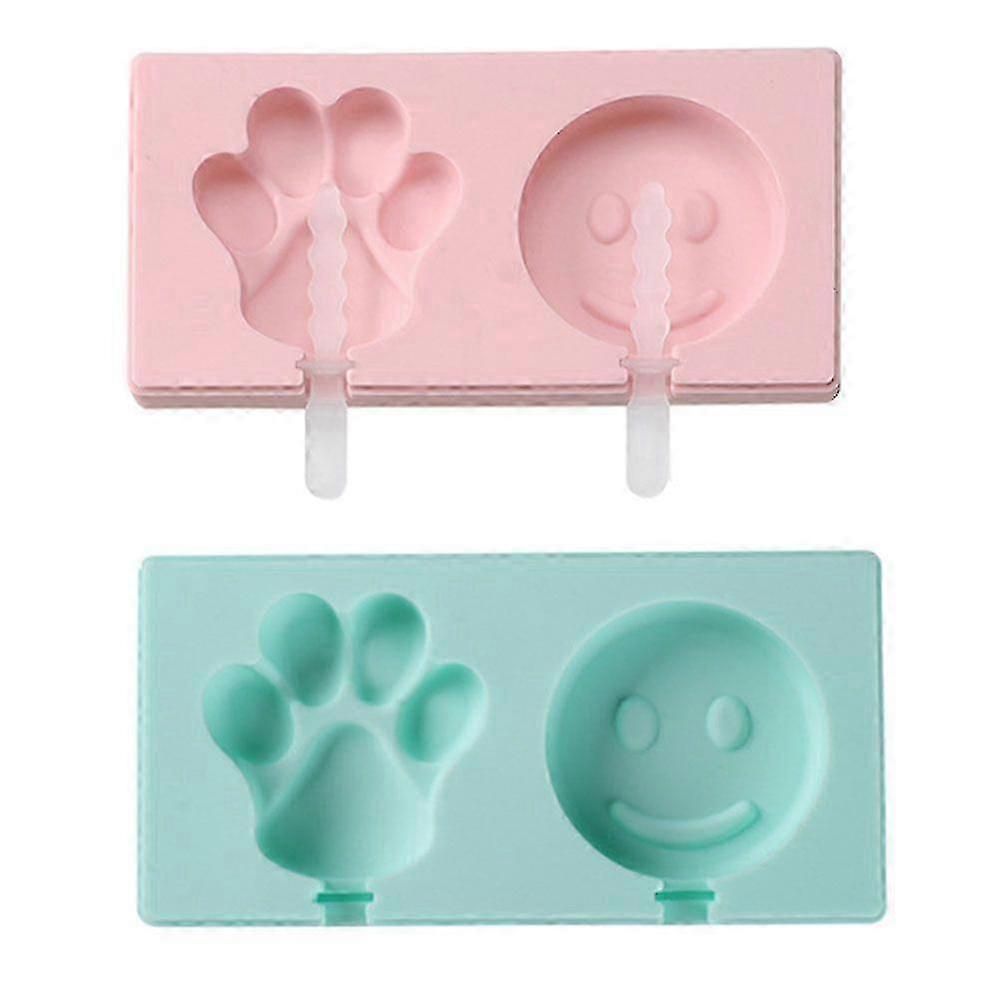 2025 Silicone Ice Cream Mold with Two Compartments and Lollipop Maker for Juice