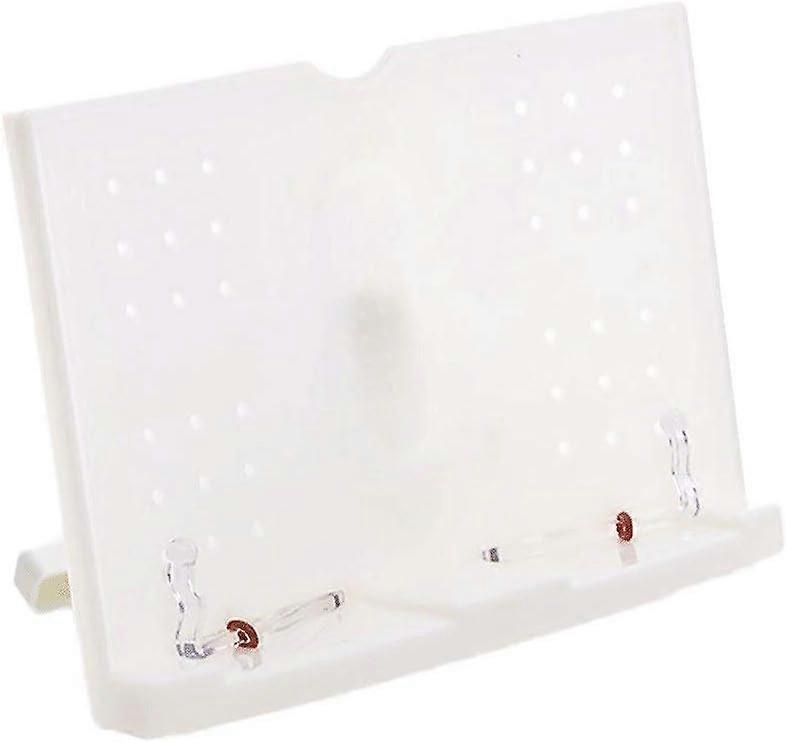 Bookcase Plastic File Stand Reading Stand Portable Tilt-Adjustable For Students White
