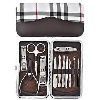 Manicure Set Professional Pedicure Kit Nail Clippers Kit - 12 pcs Nail Care Tools Grooming Kit  with Luxurious Case