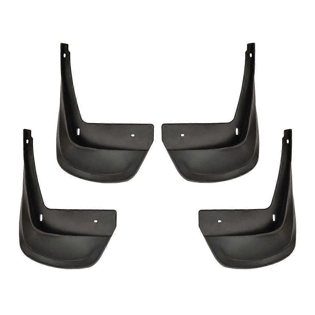 Flaps Splash Guards Front Or Rear Tires Universal 4-Piece Set Easy Install Plastic Composite Black GD-060