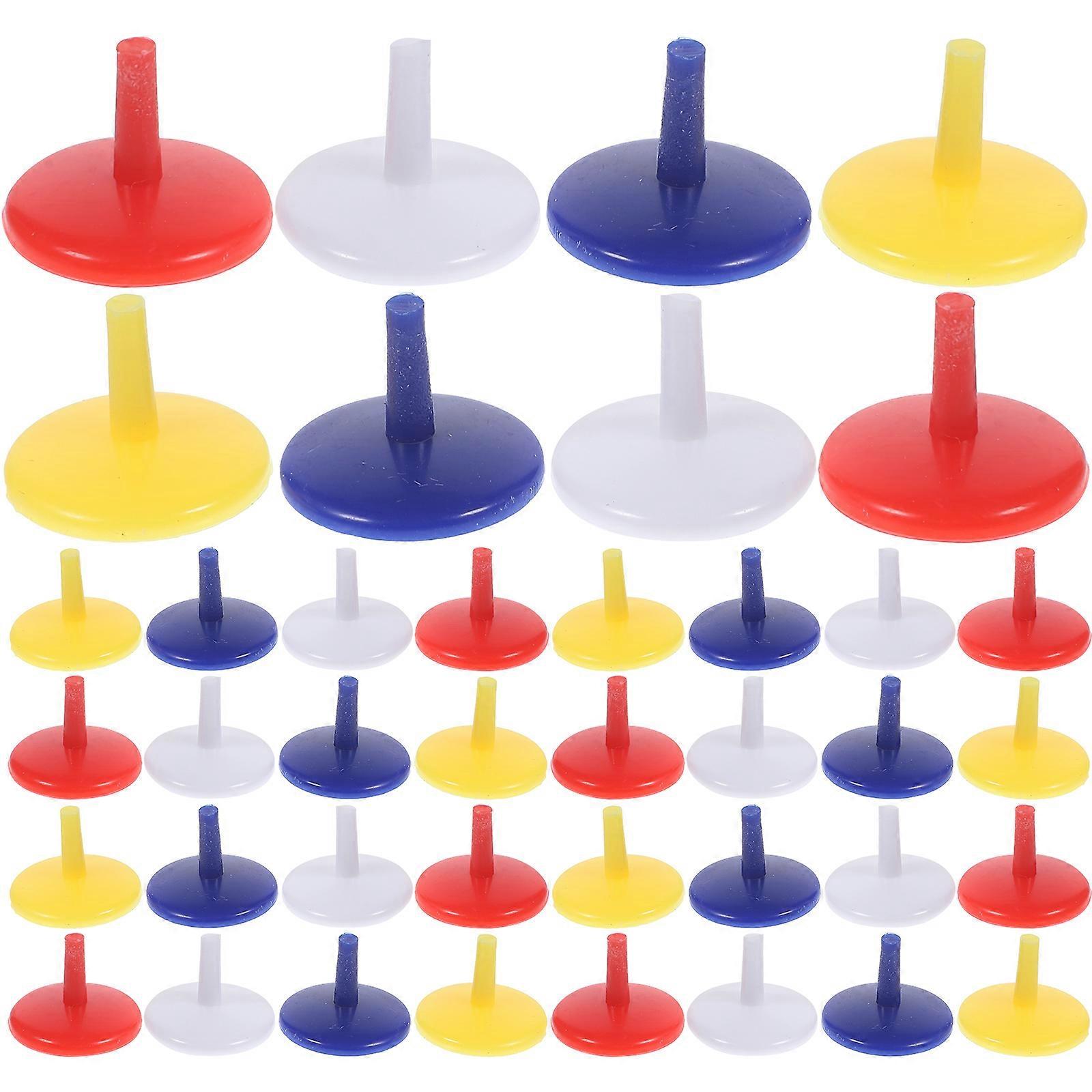 50pcs Assorted Color Durable Plastic Golf Ball Markers for Accurate Ball Positioning in Golf Games