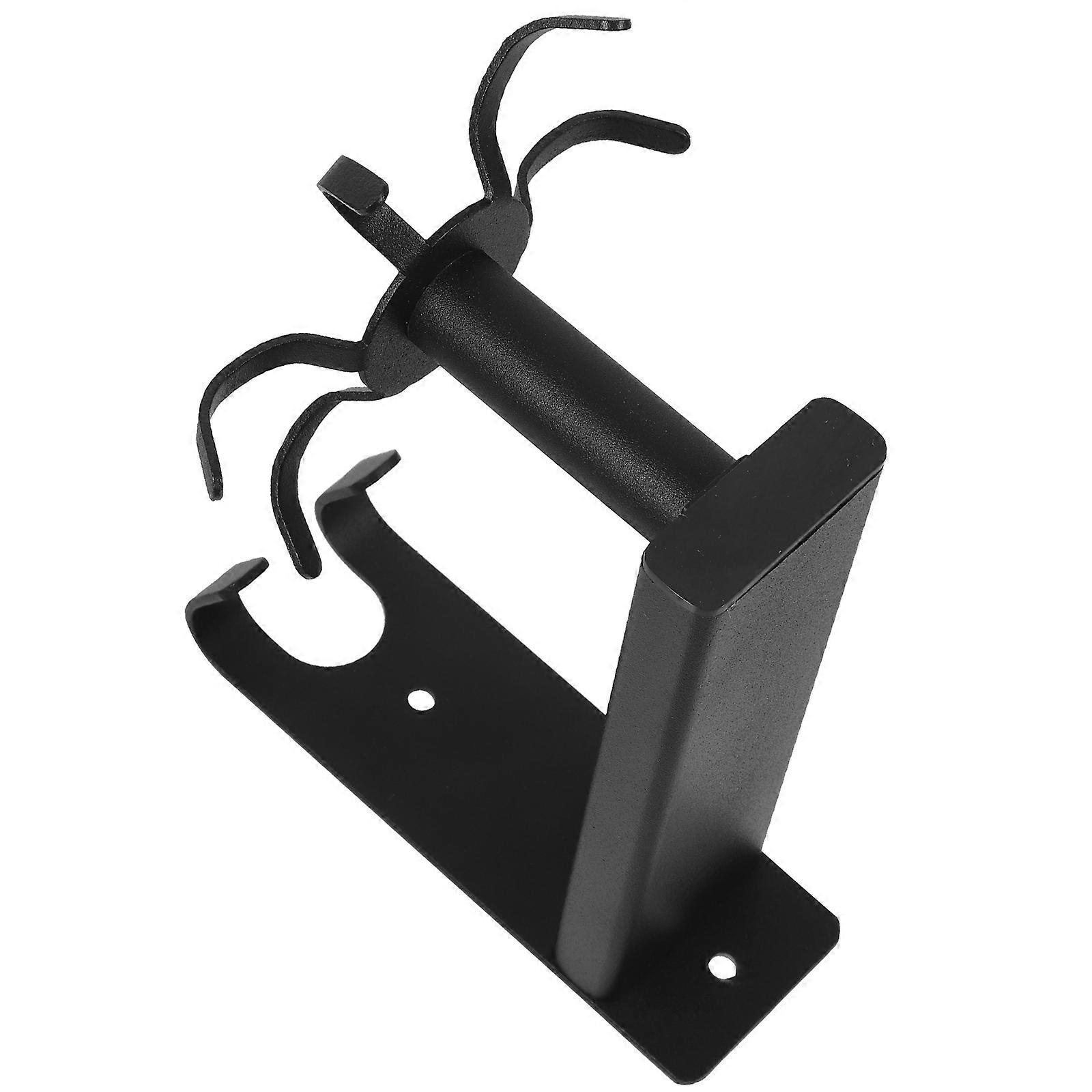 Wall Mounted Rotating Utensil Holder Hook Kitchen Organizer Rack Space Saving Storage Stylish Design Black Hooks Included for Kitchen and Bathroom Use