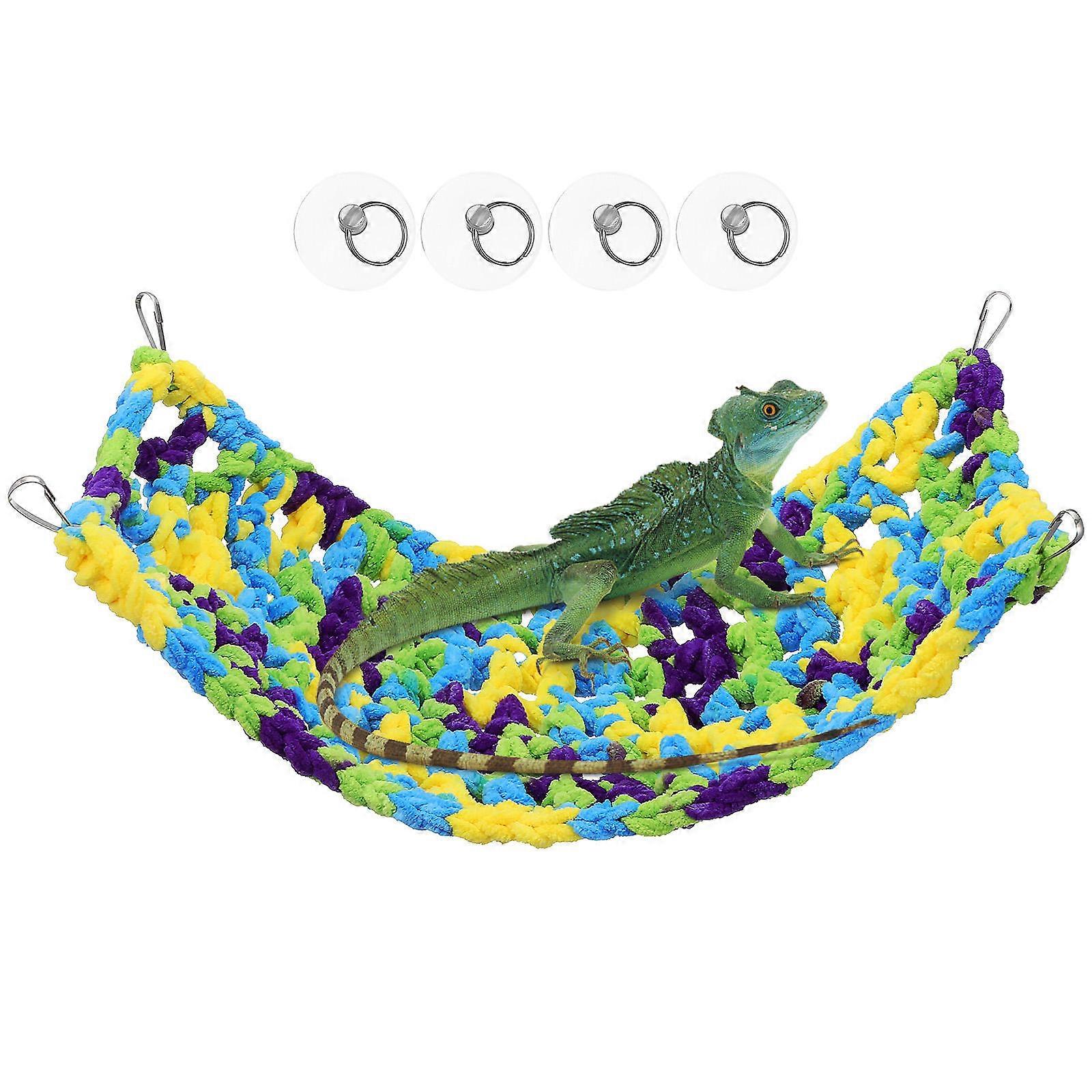 Bearded Dragon Bed For Tank Reptile Pet Hammock Safe and Sturdy Assorted Color 41.00X20.00X1.00CM 1Set