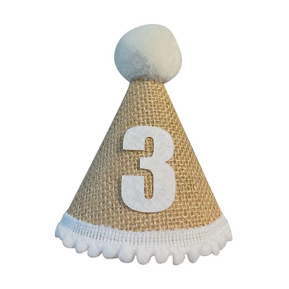 Linen Birthday Hats Adorable Kids Birthday Party Decorative 1Pc