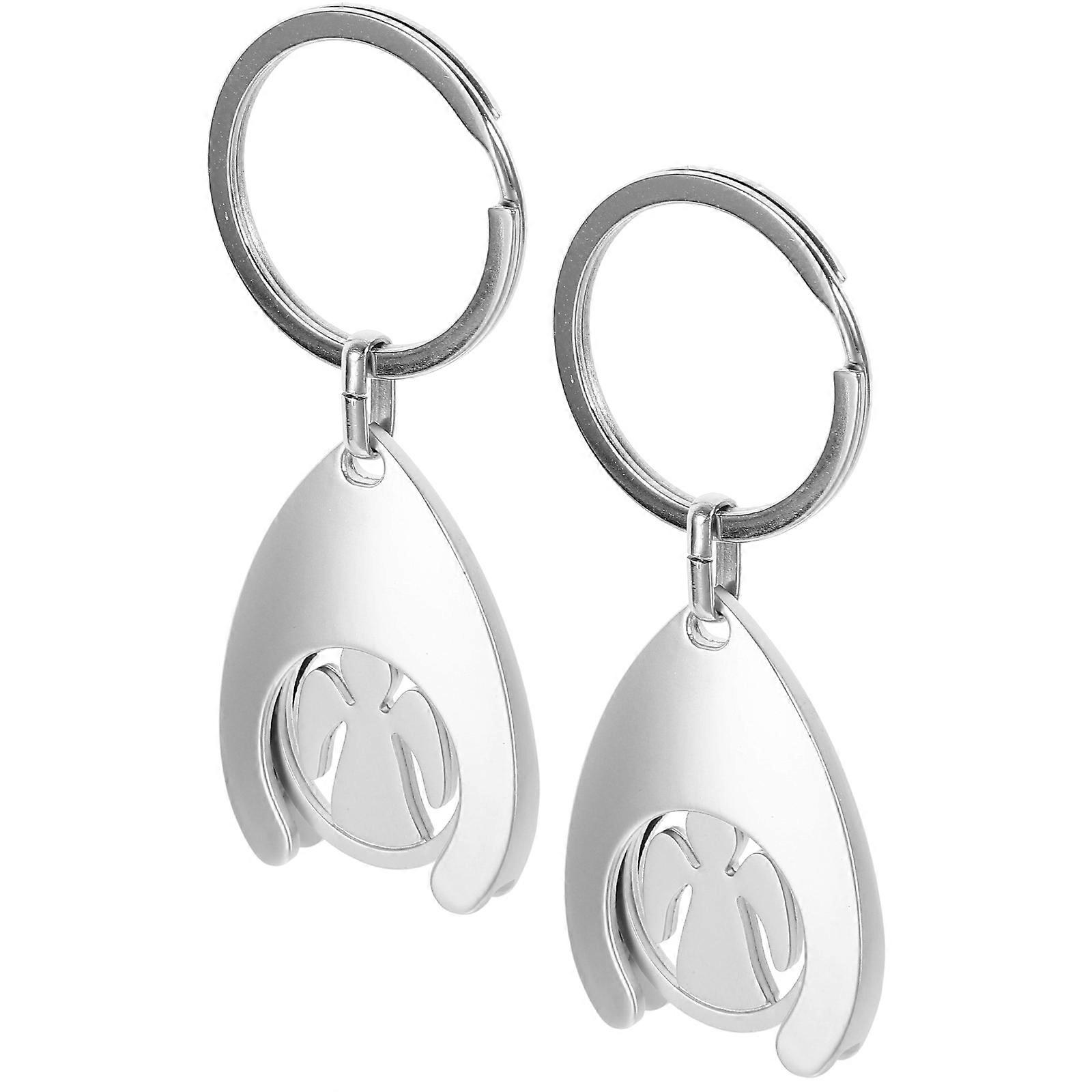 Shopping Trolley Token Keychain Lightweight Coin Key Ring for Supermarket Carts, Practical & Stylish Accessory