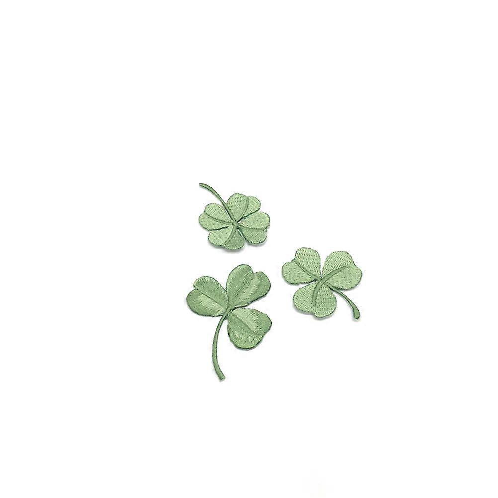 Accessories Embroidered Applique Green for Sewing and Crafting 4Set