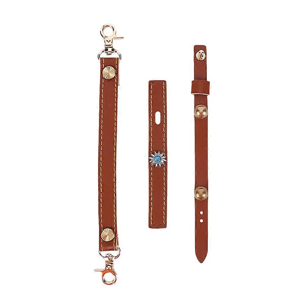 Lamp Carrier Straps Set of Camping Lamp Carrying Rope Brown Color Adjustable Length For Camping 1Set