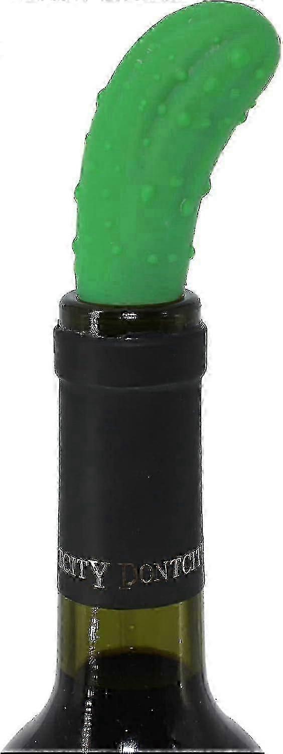 6Pcs Cucumber Shape Silicone Wine Bottle Stopper Resealable and Resealable