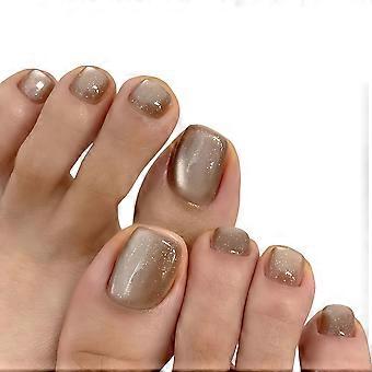 Wiederverwendbares Zehennagelset für Damen mit 24 Nagelstücken in 12 Größen – Perfekte Passform und einfache Anwendung für stilvolle Nageldekoration