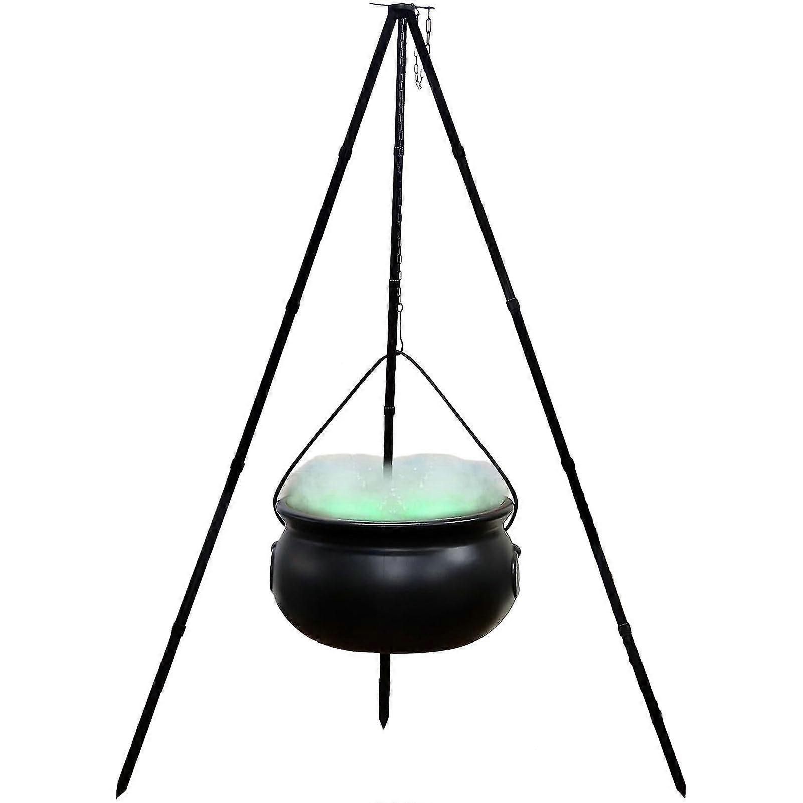 Large Witches Cauldron With Stand and Light for Halloween Decorations