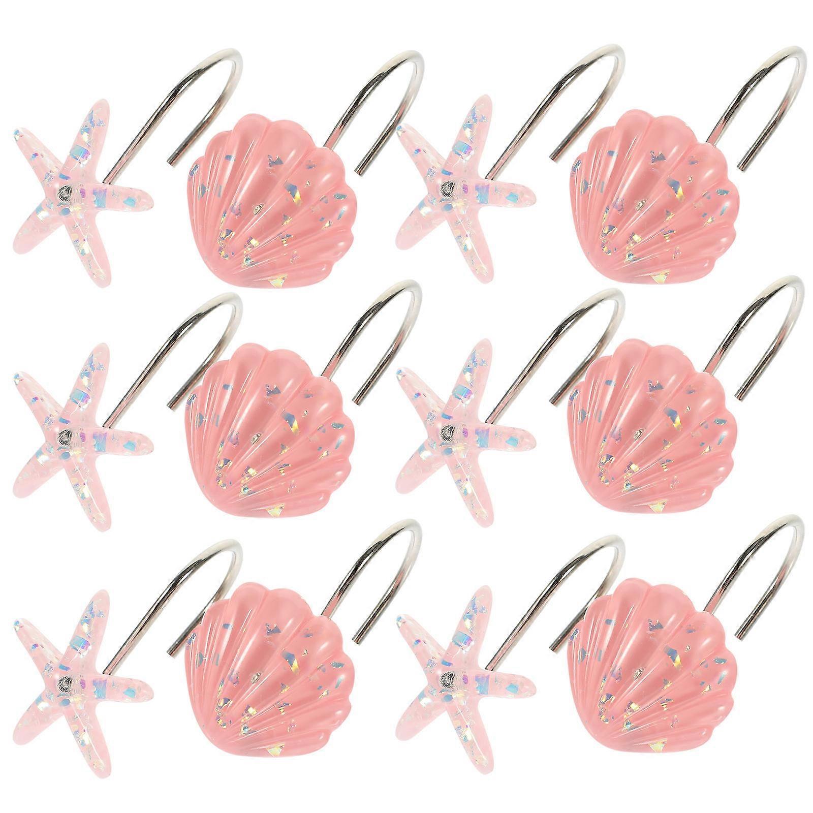 Bathroom Decor Shower Hooks Shell Shape Hanging Curtains 2.36X2.16X1.57in 1Set
