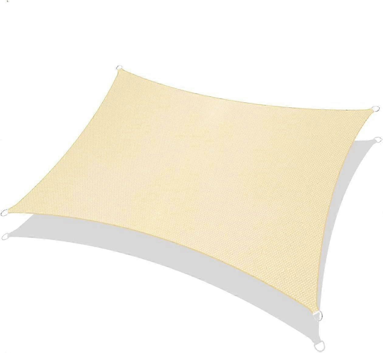Sand Rectangle Shade Sail 2 x 3 Metres, Waterproof Fabric with 95% UV Protection, for Outdoor, Garden & Patio, Lawn, Decking Pergola
