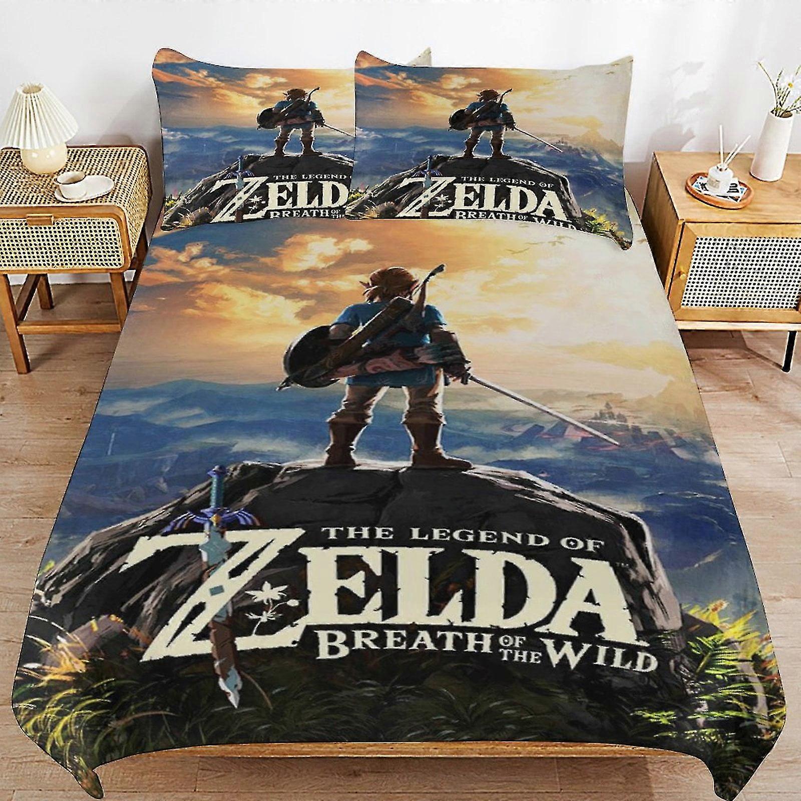 Conjunto de Cama Microfibra Leve Impresso em 3D, 1 Capa de Edredom e 2 Fronhas, Serve para Várias Marcas, Para Crianças