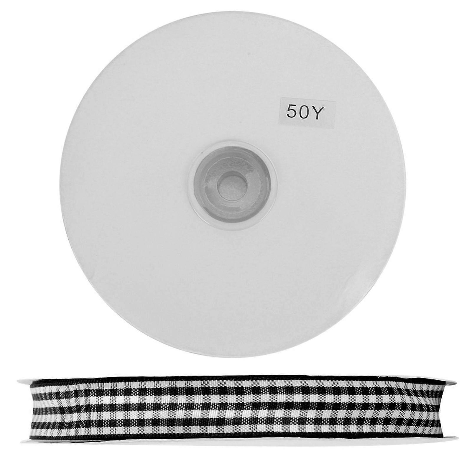 2025 Latest Model  Checked Ribbon 50 Yards/Roll Making Bowknot Handicraft DIY