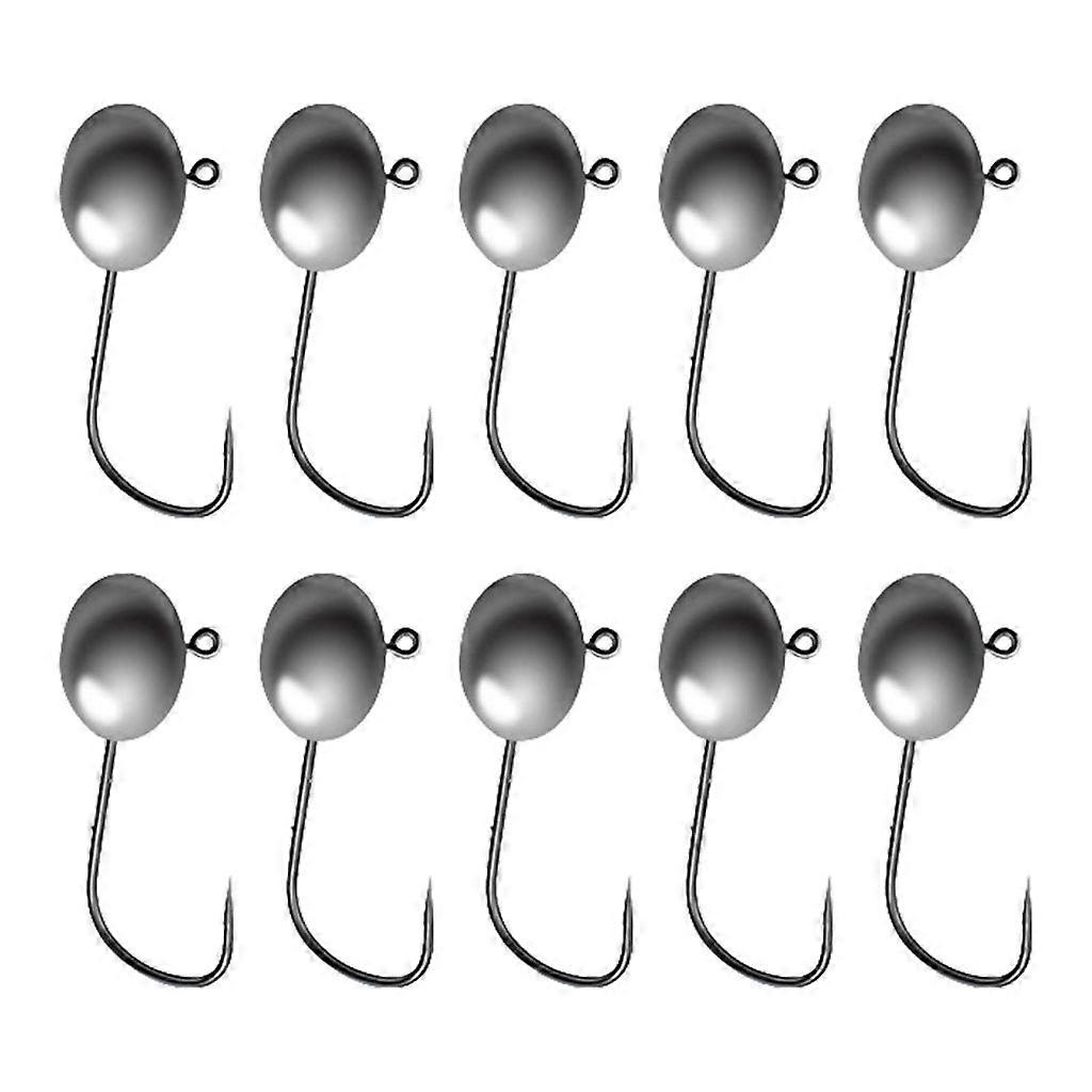 10pcs Jig Head Hook High Strength Fish Hook Barbed Hook