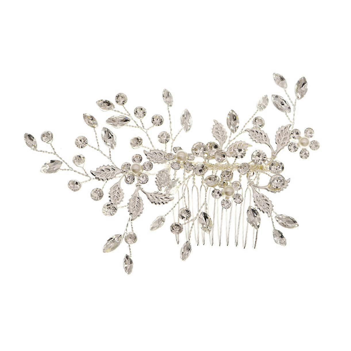 Blumenhaarreife Damen Hochzeit Haarschmuck Mit Perlen Und Strass, Eleganter Kopfschmuck Für Braut, Haar-accessoires