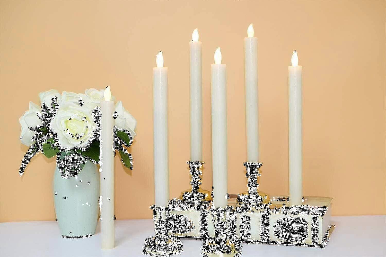 LED Candles Set, 6 Pack, Battery Operated with Remote Control & Timer