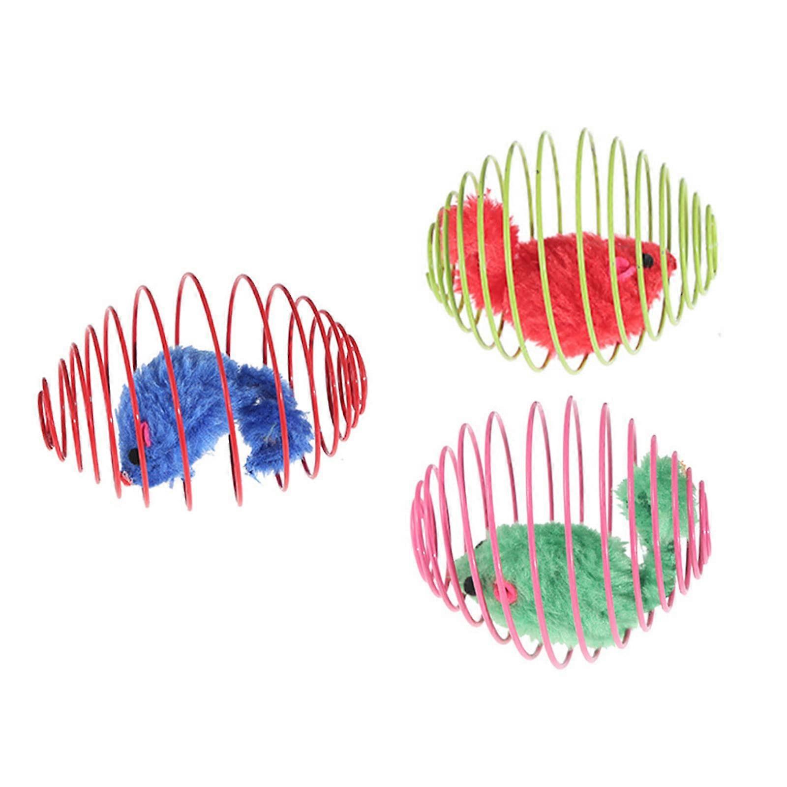 Interactive Cat Balls - Plush and Wire Cage Balls for Indoor Play, Kitten Training Toy, Mouse Imitation, Feline Hunting Game