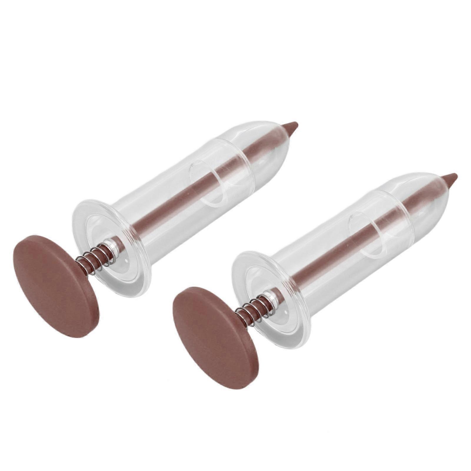 2pcs Mini Sowing Seed Dispenser Sower Small Seed Spreader Adjustable Handheld Seed Planter Sowing Seeder Gardening Tool Brown