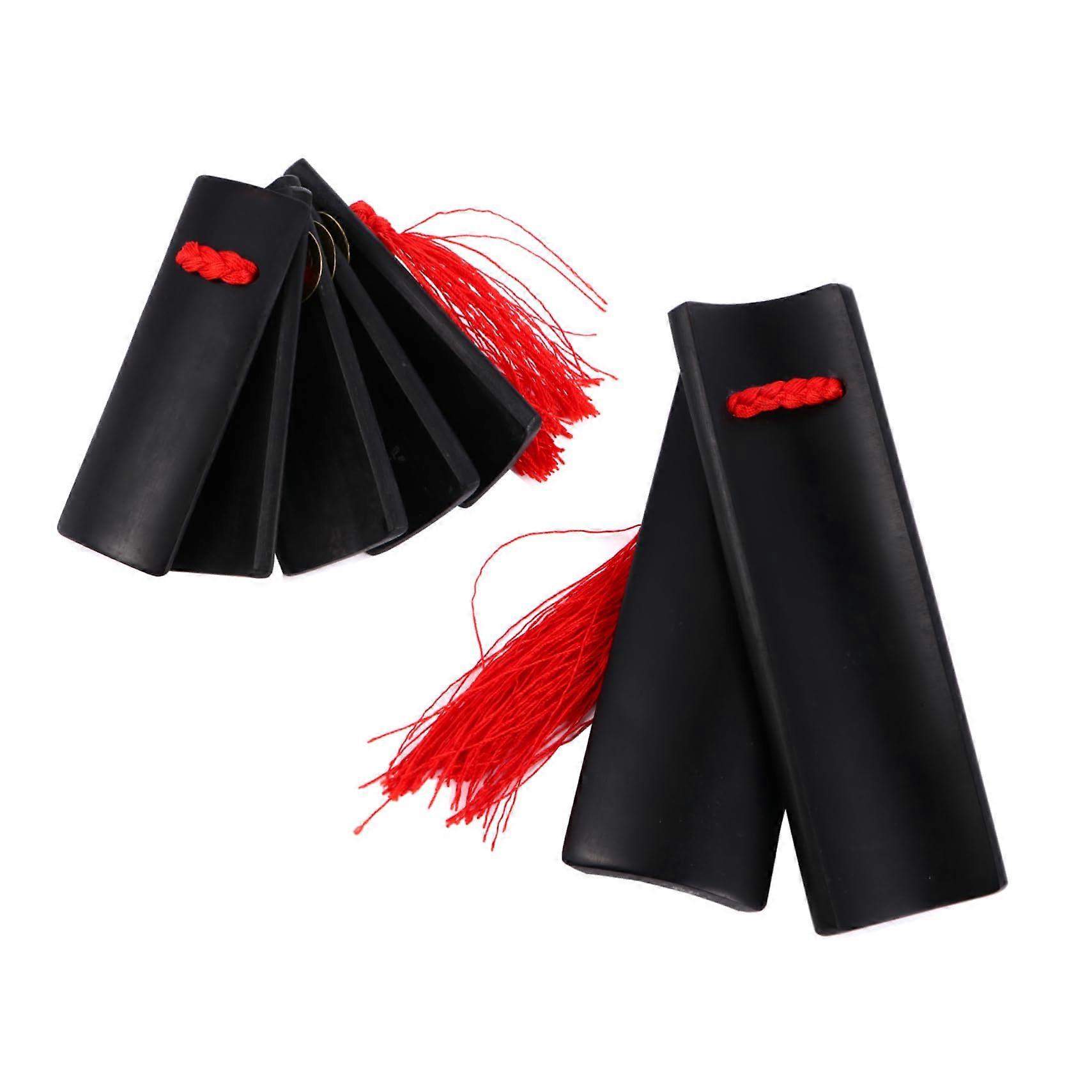 Allegro Polished Swor Kuaiban, Children's Hand Clapping Percussion, Bamboo, Black, 19.2X6.3CM