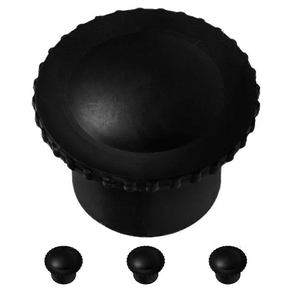 4pcs Plastic End Caps for Floor Standing Clothes Drying Racks – Easy Installation & Enhanced Stability for Laundry Rods and Curtain Supports
