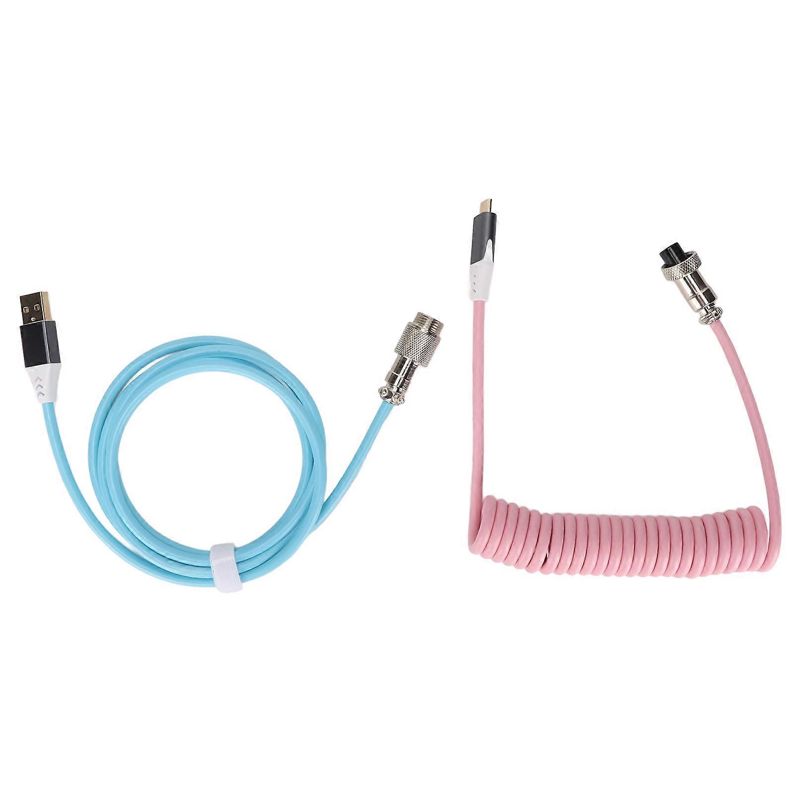 Keyboard Cable Type C Interface Spring Rotation Line Fine Workmanship Lightweight Portable Coiled Cables