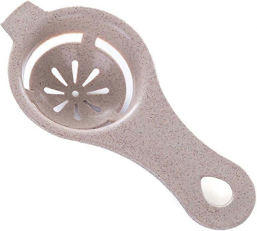 ZENGO Egg Separator, Durable Egg Yolk White Separator Egg Divider Egg White Filter Egg Separator Tool for Kitchen Baking(beige)