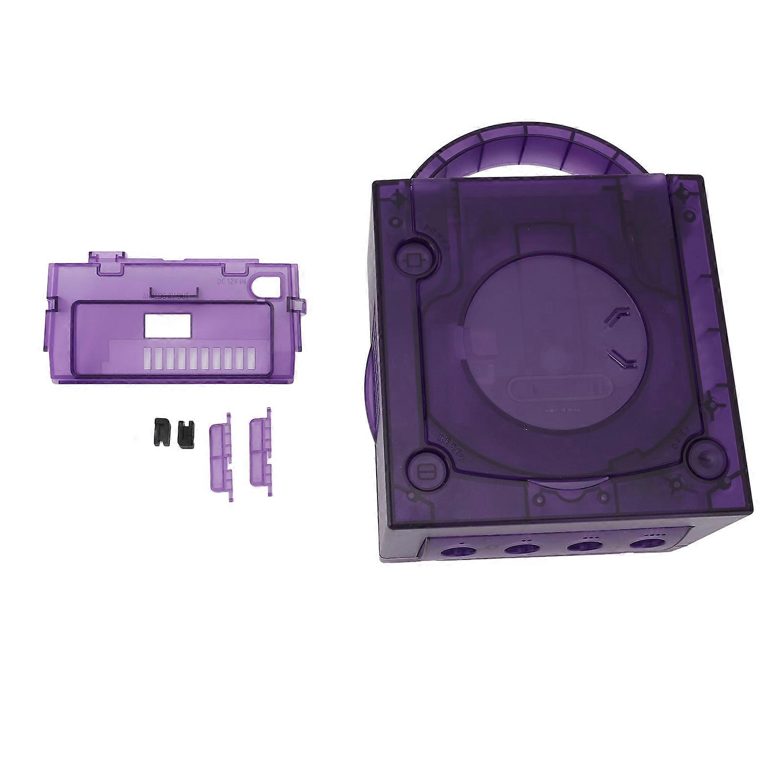 Transparent Purple ABS Shell for NGC GC Console - Durable Replacement Housing Case