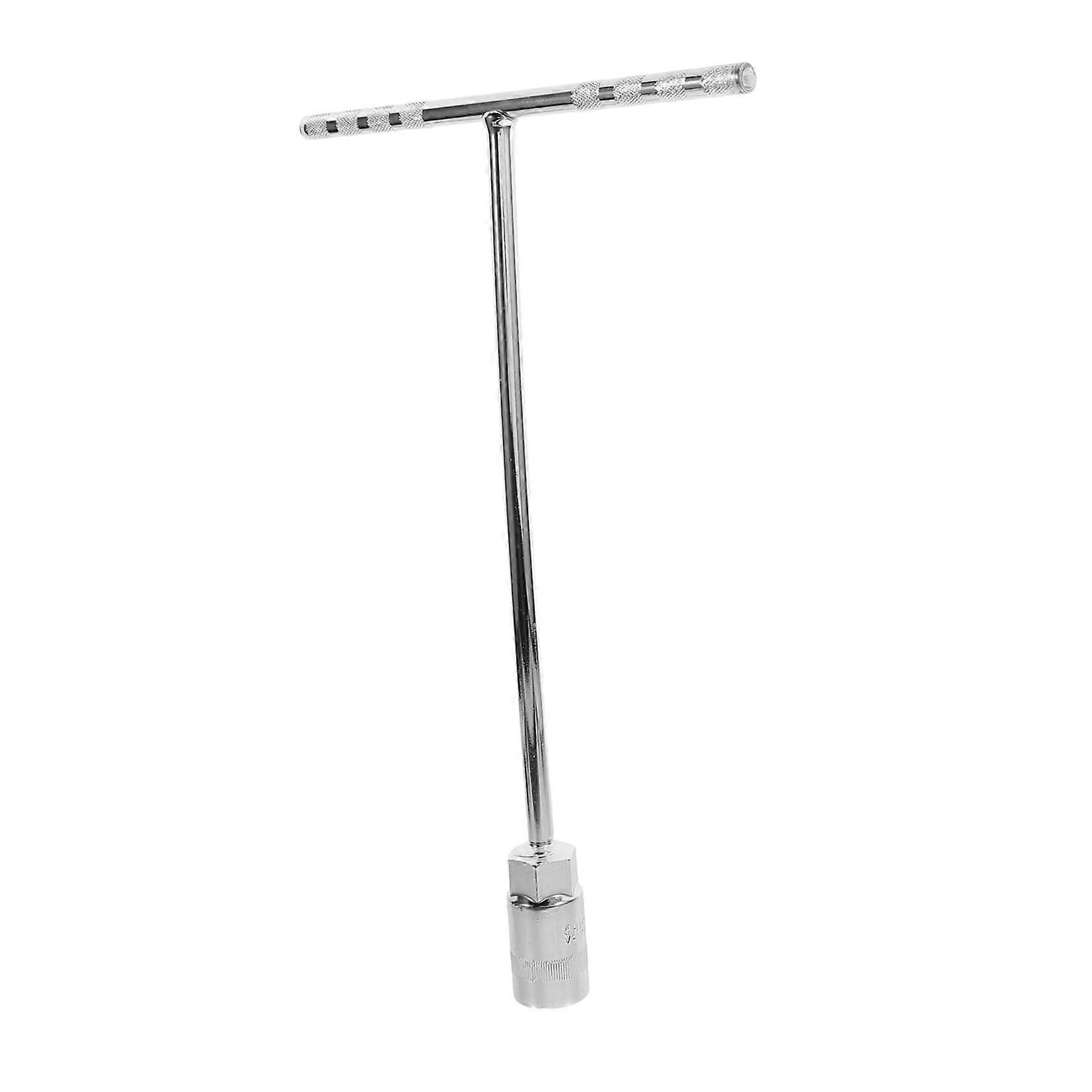 Non Handling Combination Wrench Adjustable Socket Tool T-Handle Repair Wrench Steel Silver 12mm Mechanism