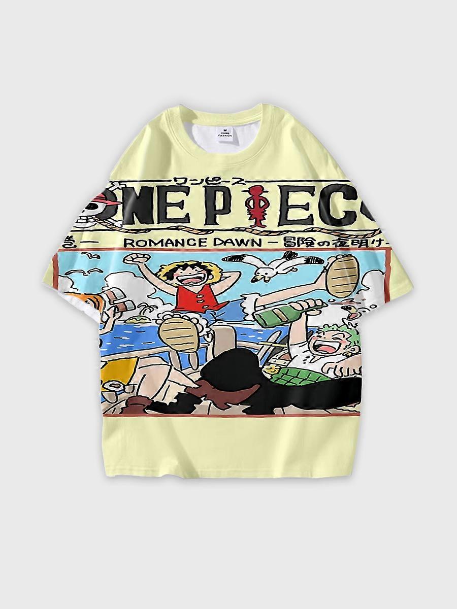 T-shirt round neck Role Pattern loose short sleeve JW1005