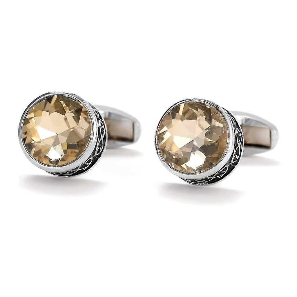 Cufflinks for men, cufflinks for suits, cufflink set, cufflinks for men, round, brown crystal, formal shirt, cufflinks, button, wedding gift