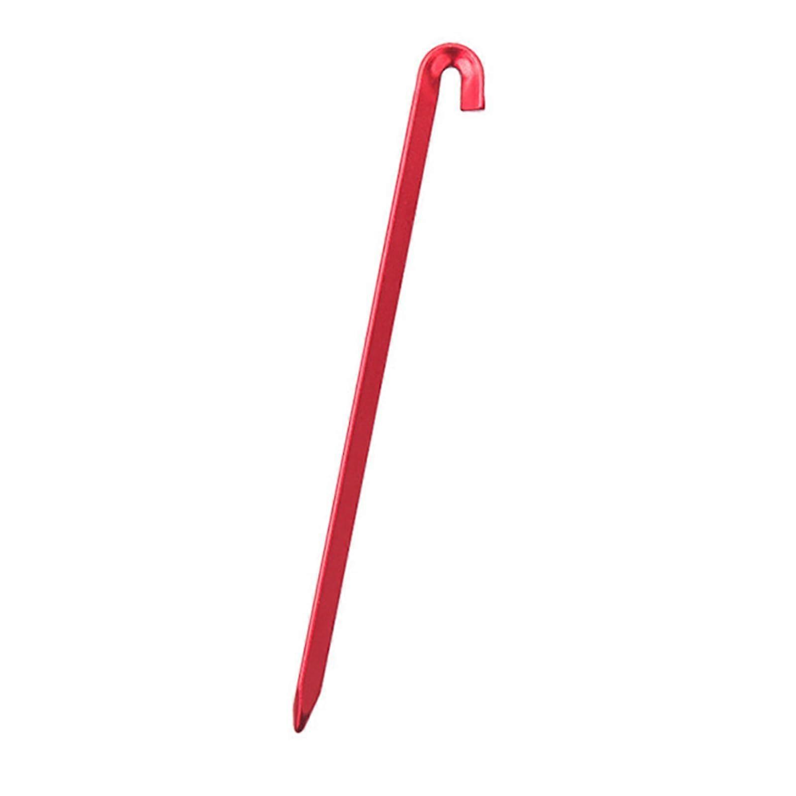 Aluminum alloy tent pegs, sturdy tent pegs, camping stakes, red color, approx. 18.0 cm