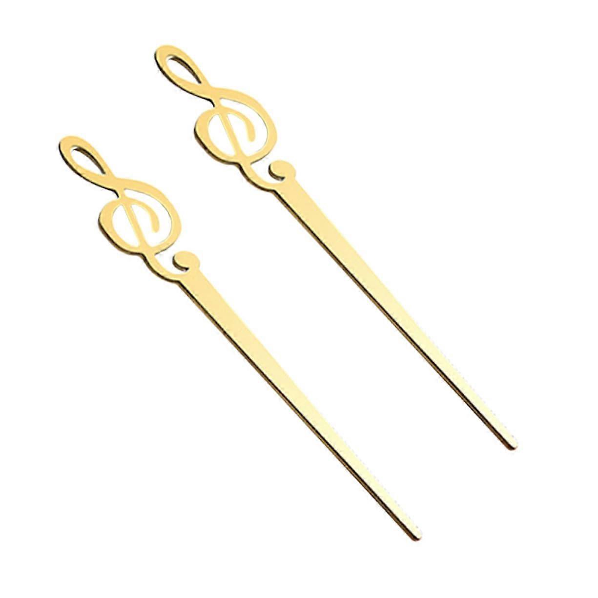 Set of 2 Wax Stirrers, Sealing Wax Set, Coffee Stirrer, Alloy, Golden, Reusable