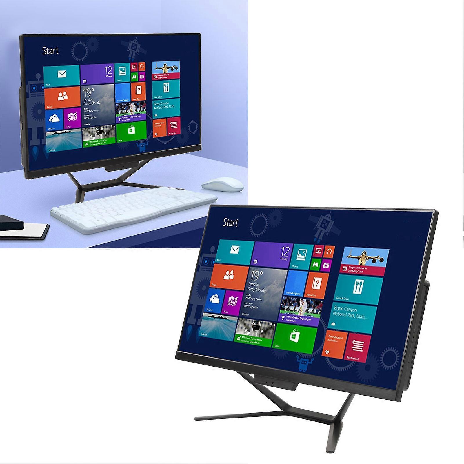 Ordinateur de bureau tout-en-un Noir 23,8 pouces FHD 1920x1080 avec appareil photo J4125 CPU 8G DDR4 4 Core AIO Desktop