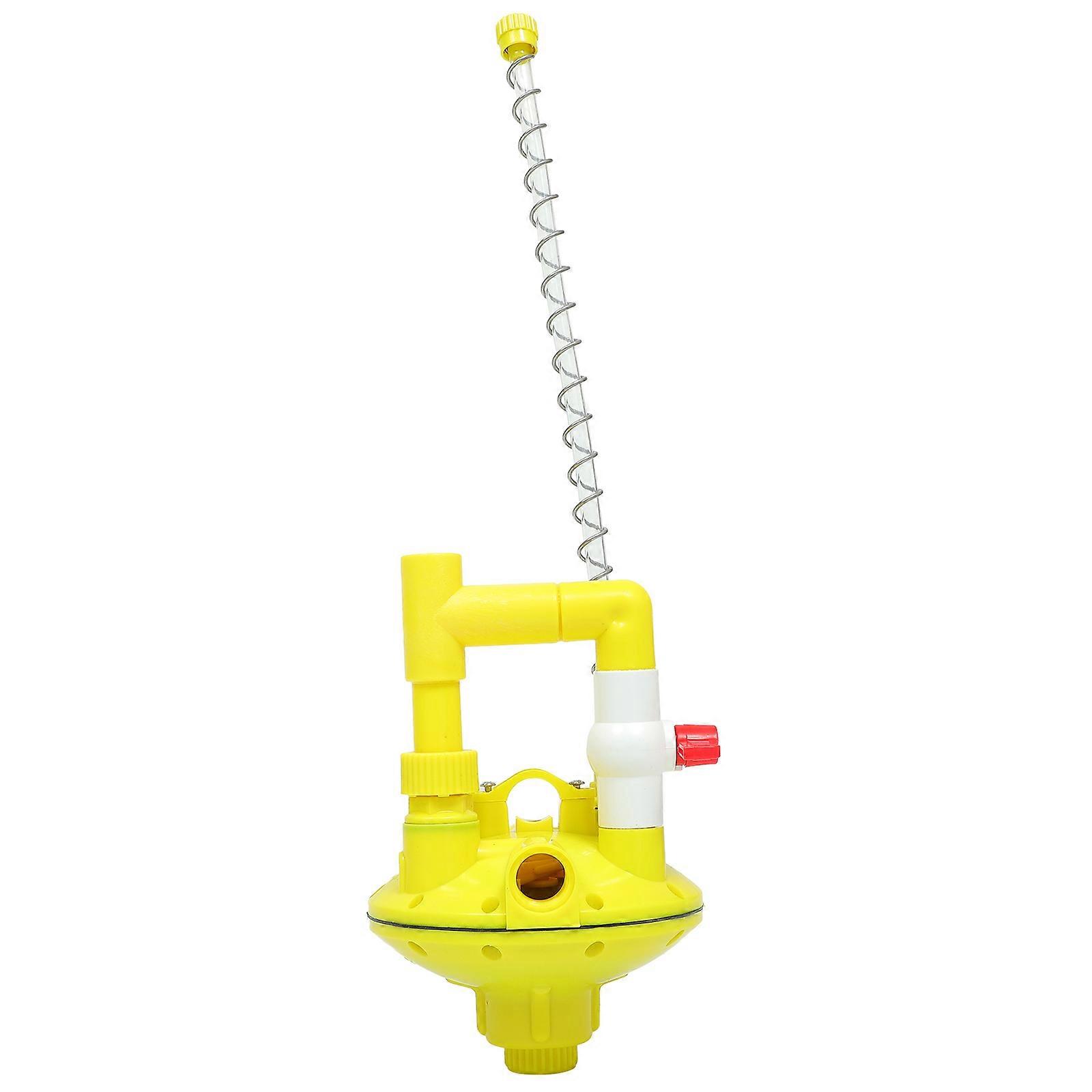 Durable Plastic Chicken Water Line Regulator with Pressure Control Yellow for Home Use