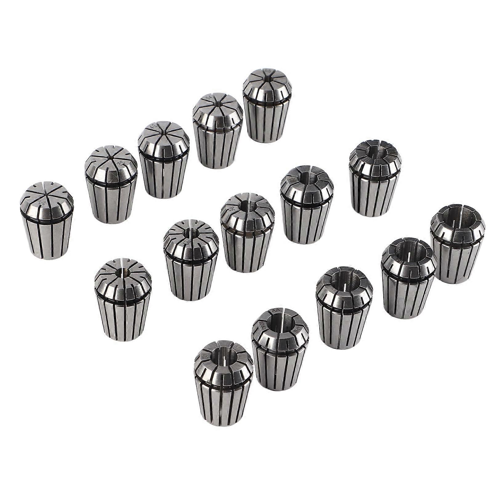 15-Piece ER25 Chuck Set with High-Speed Steel Spring Collets, CNC Milling Accessories, Wrench & Storage Case