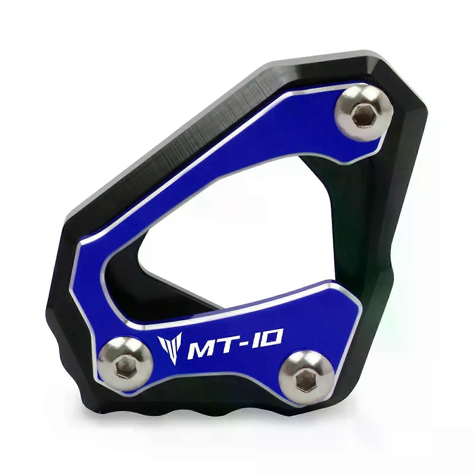 Motorcycle CNC Kickstand Foot Side Stand Extension Pad Support Plate For Yamaha MT-10 MT 10 MT10 FZ-10 FZ10 R1M R1 M 2015-2023
