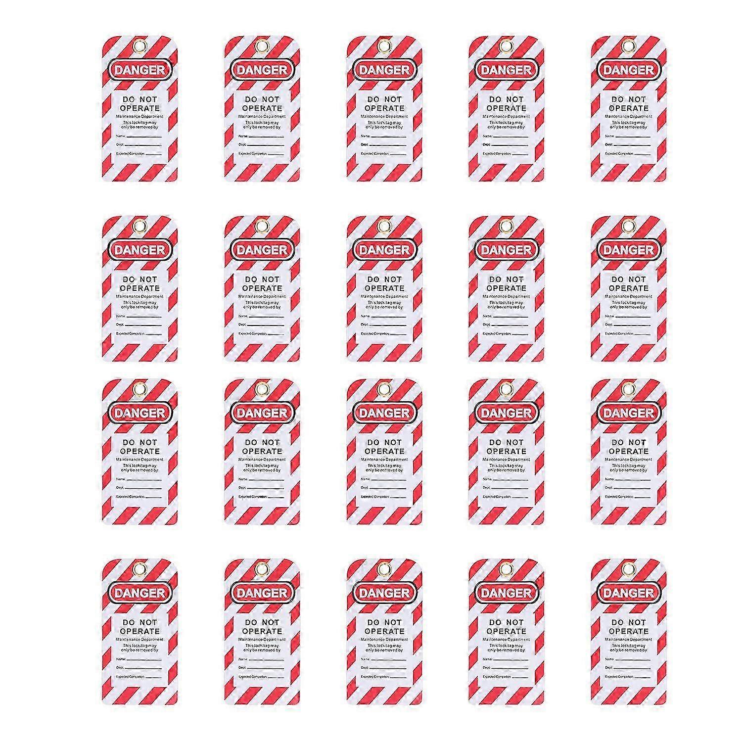 2025 Neuestes Modell 20Pcs Lockout Tagout Tags Kit PVC Kunststoff Wiederverwendbare Technik