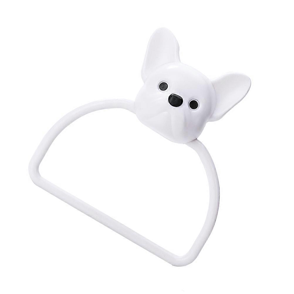 Wall Mounted Towel Ring for Home Use Made of ABS White Sturdy and Lightweight Fits Various Occasions 1pc