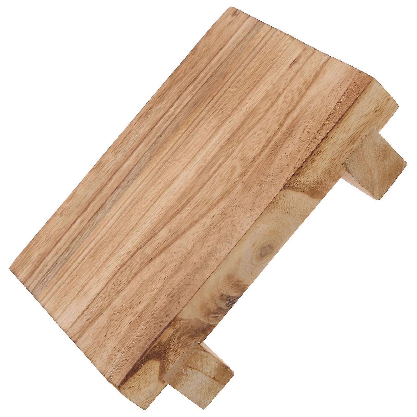 Wooden Decorative Stool for DIY Craft Khaki Color Small and Easy to Move and Maintain